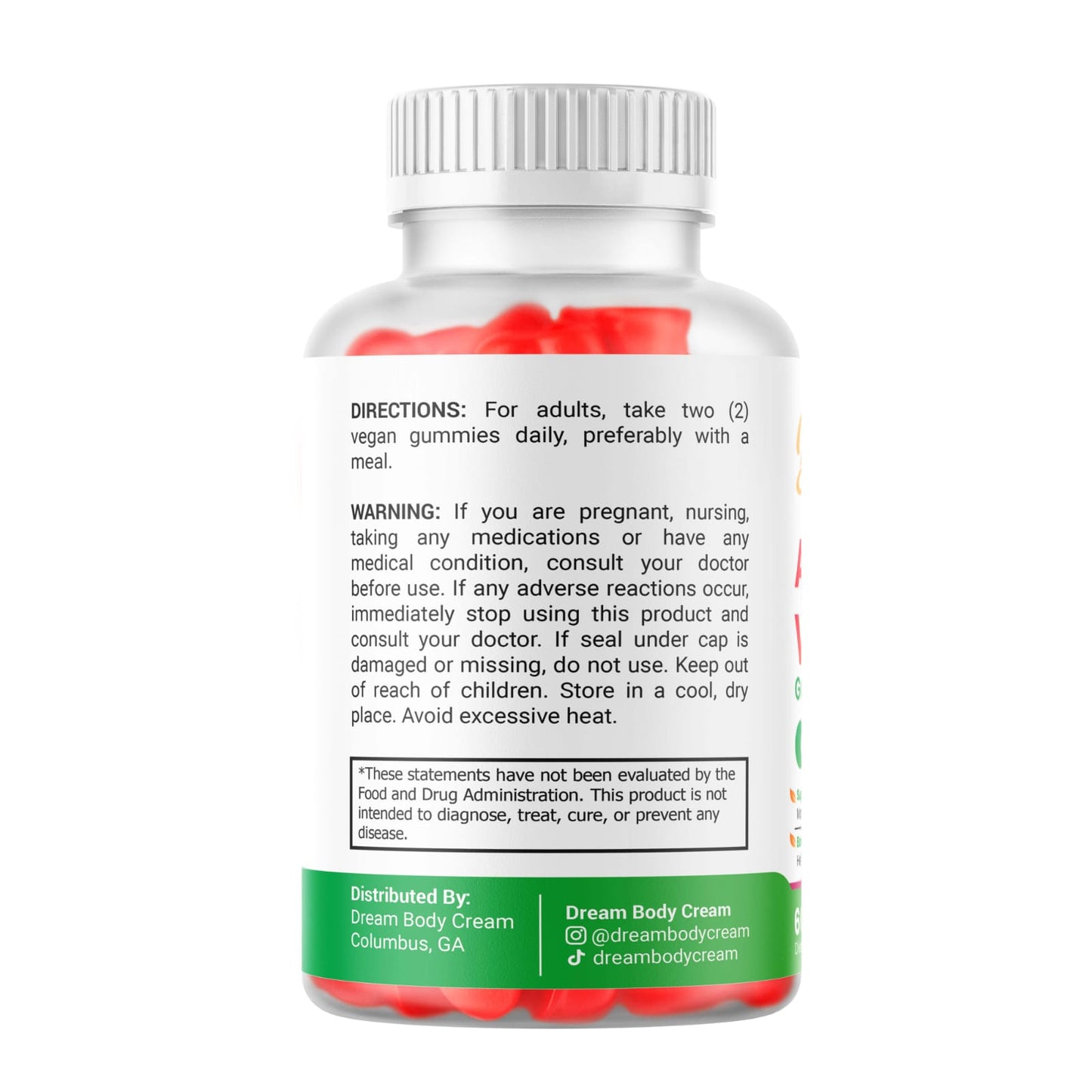 Vegan Apple Cider Vinegar Gummies | Energy, Digestion & Detox Support | 60 Gummies